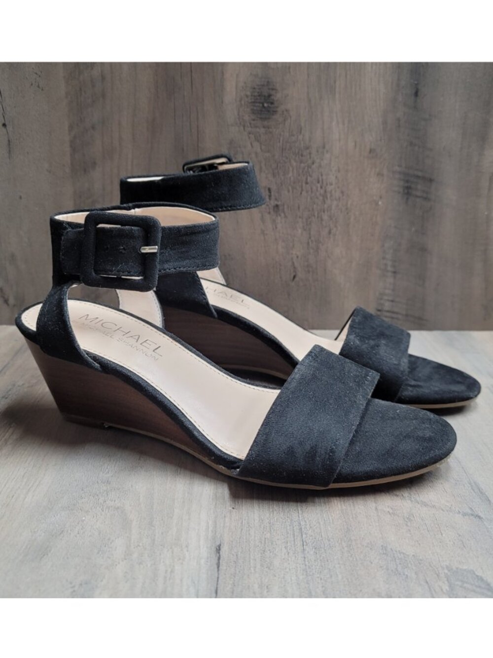 Michael Shannon Ankle Strap Wedge Sandals size 5